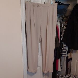 Alan Flusser Golf Men's Beige Dress Pants